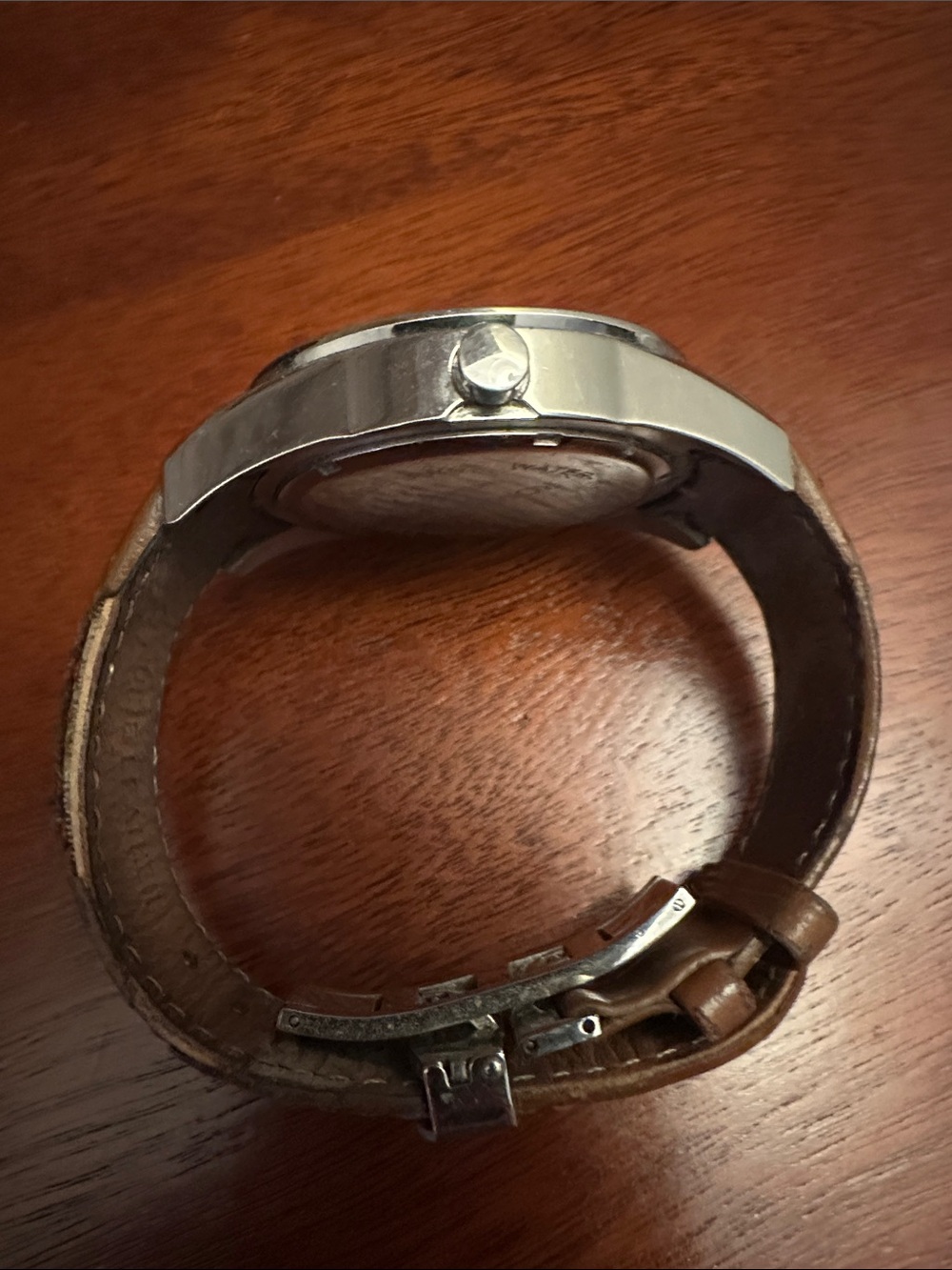 Men’s Silver Dial Brown Leather Strap Watch - Picture 4 of 10